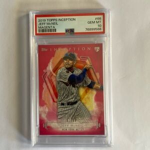 2019 Topps Inception Jeff McNeil #66 MAGENTA RC /99 PSA 10 GEM! Mets (MISC11)